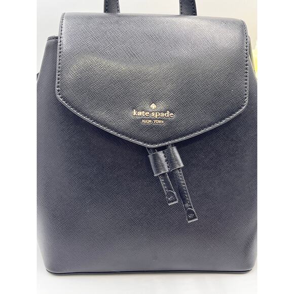 Kate Spade Mulberry Street Small Breezy Black Flap Backpack - Picture 3 of 11